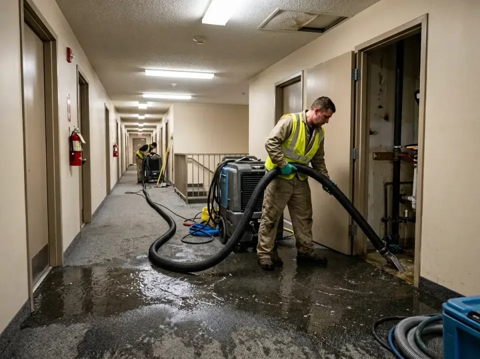 multi-unit-apartment-hallway-f-005 — frequently asked questions, Emergency Burst Pipe Water Extraction & Removal in Dorneyvi…
